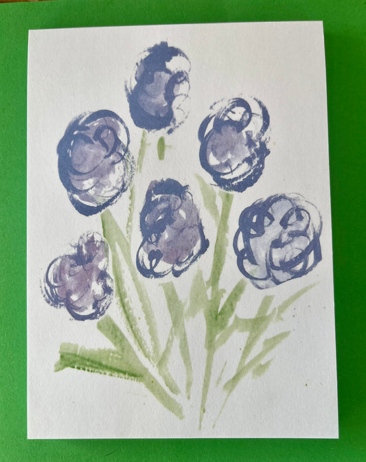 Blue Flowers Notepad (Small)