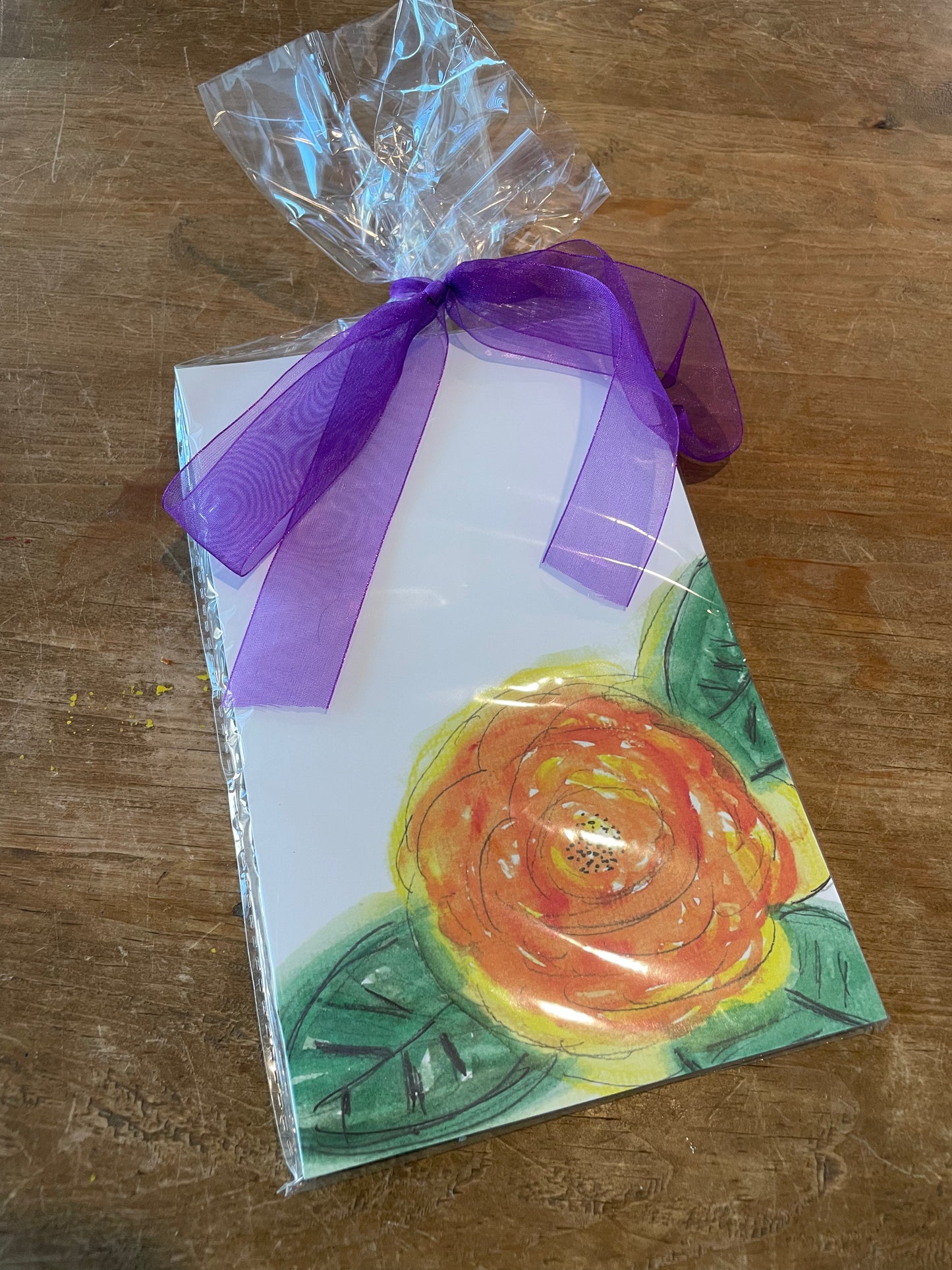 Orange Flower Notepad (Large)