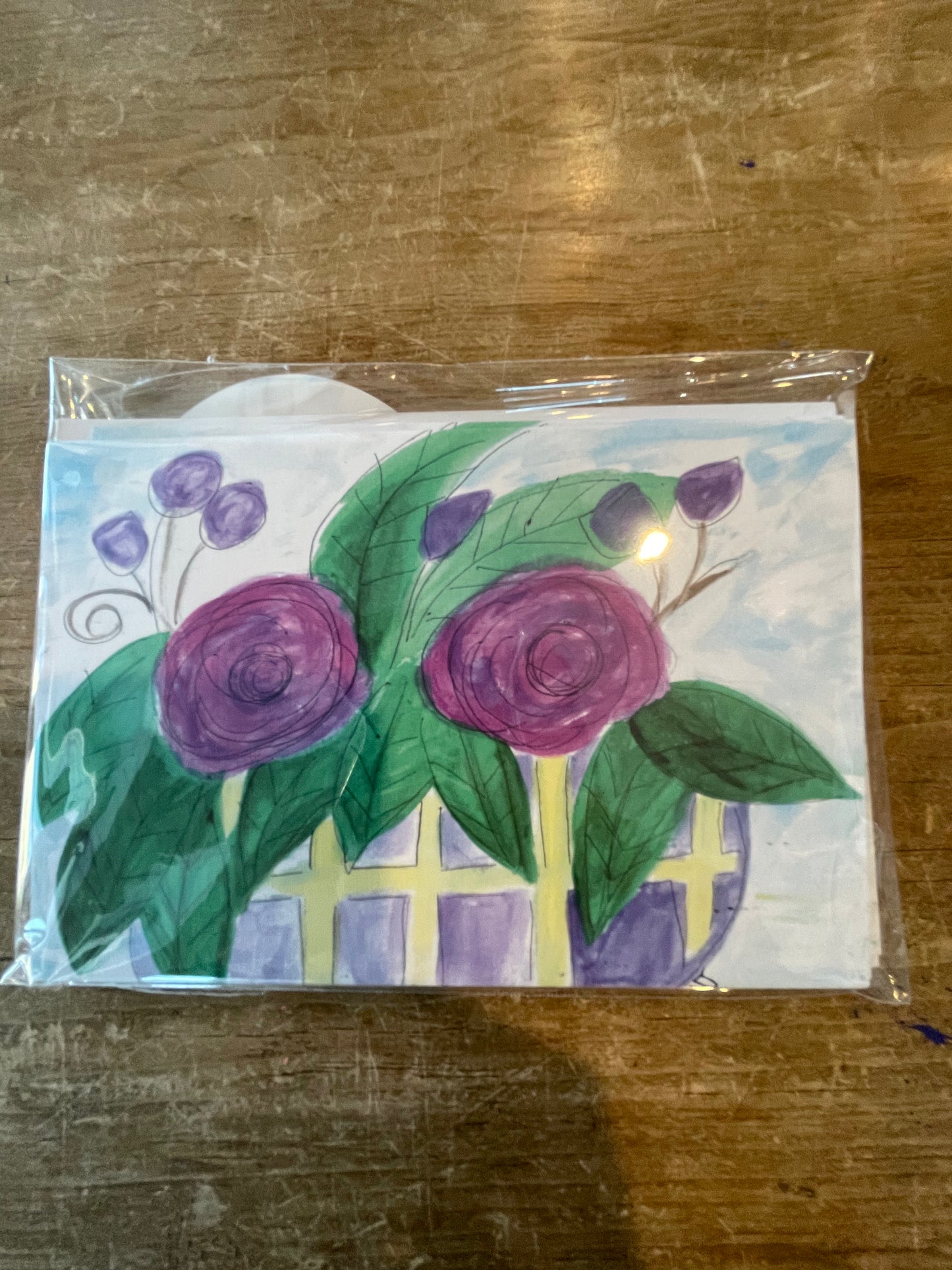 Purple Flowers Notecards