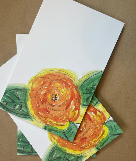 Orange Flower Notepad (Large)