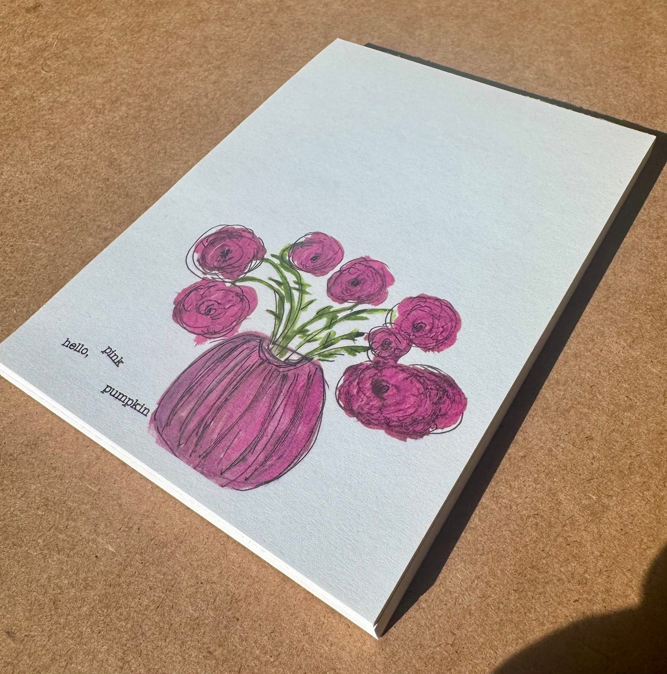 Pink Pumpkin Notepad (Small)